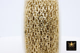 14 K Gold Filled Paper Clip Chains, 14 20 Elongated Dapped Sequin Chain CH #709, Unfinished Rectangle and Rolo