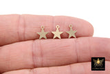 14 K Gold Filled Star Charms, 14 20 Jewelry, 8 mm Constellation Dangle Charms #2290
