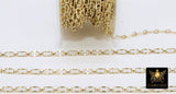 14 K Gold Filled Paper Clip Chains, 14 20 Elongated Dapped Sequin Chain CH #709, Unfinished Rectangle and Rolo