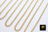 14 K Gold Filled Rolo Chains, 3.7 mm Thick Unfinished Rolo CH #764, Belcher By The Foot