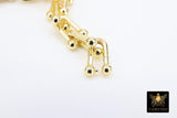 Gold Horseshoe Link Chain, Chunky Beaded End U Chains for Men and Women, Unfinished Heavy Silver Chain