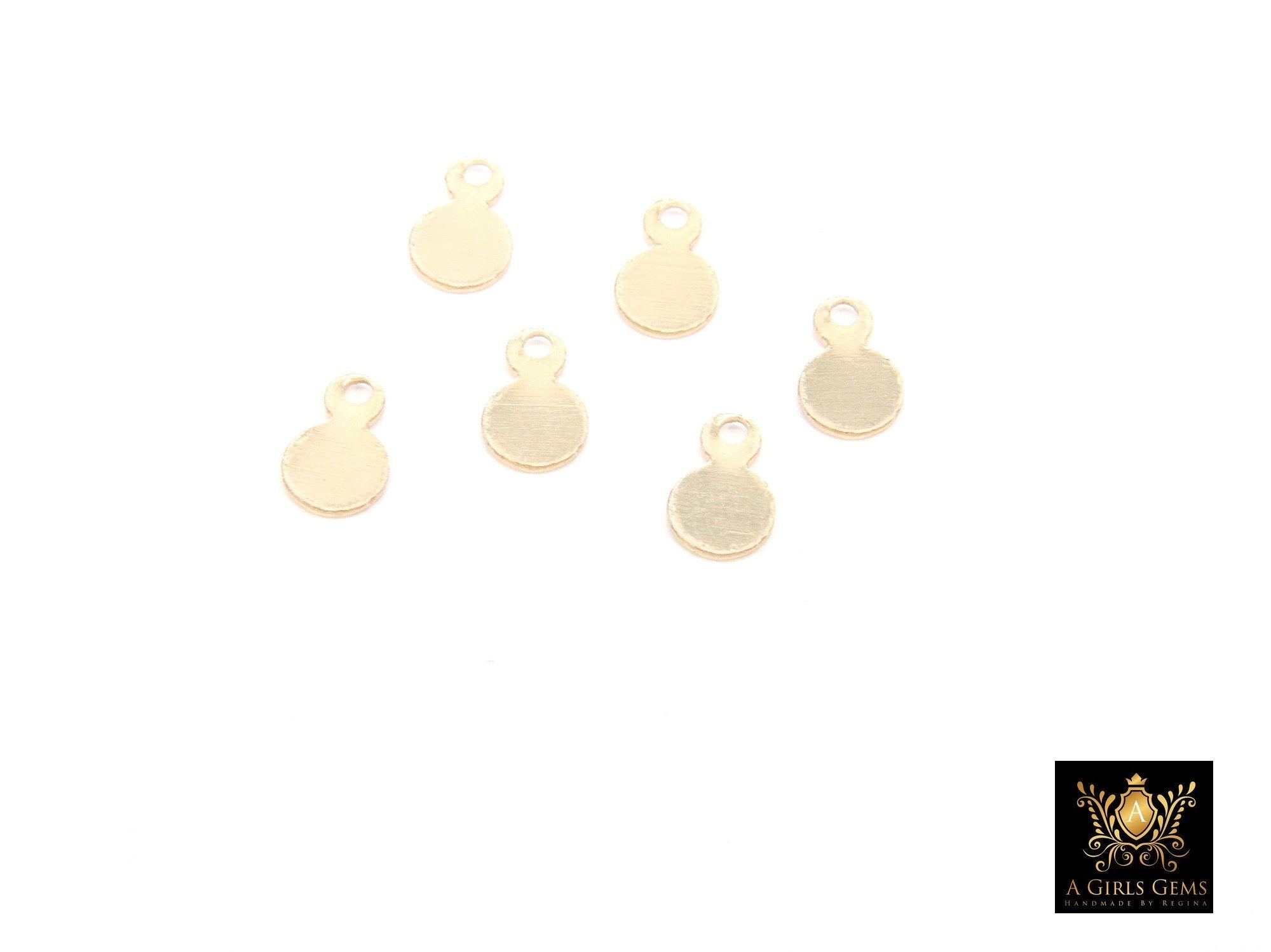 14 K Gold Filled Round Disc Charms, 4 mm Tiny Flat Gold Blanks #21, Mi – A  Girls Gems