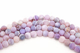Crackled Multi Color Purple Agate Beads, 8 mm Frosted Cream Beads BS #70, Matte Lavender Round Beads