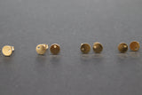 14 K Gold Filled Stud Earrings, 6 mm Round Disc With Backs AG #849, High Quality Gold Round Circle with Hole