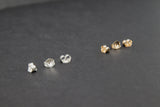 14K Gold Filled Earring Backs, 925 Sterling Silver Butterfly Backs AG #852, 5 mm Gold or Silver Post Push Backs