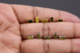 Gold Metal Rectangle Spacer Beads, 6 x 3 mm Silver Plated Box Spacer Beads AG #2365, Long Tube Beads