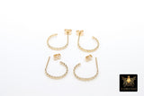 14 K Gold Filled Hoop Earrings, 13 mm Gold Round Nugget Earrings #3404, High Quality Wire Hoops