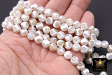 DZI White and Ivory Beads, Natural Tibetan Smooth Round Cream Stripe Beads BS #297, sizes 8 mm 15 inch Strands