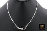 925 Sterling Silver Fob Bar Necklace Slave Collar